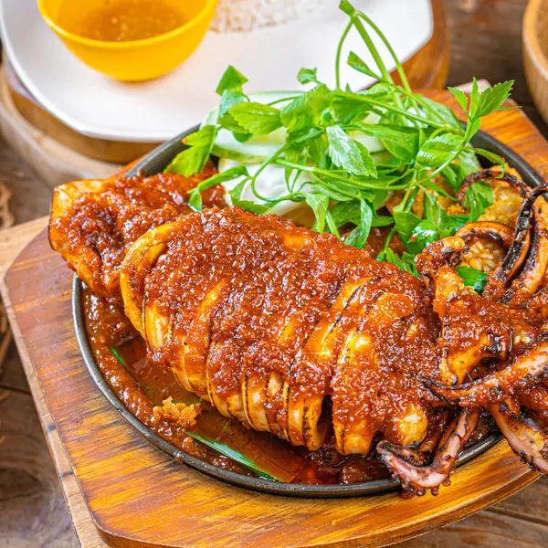 nasi-dulang-daun-pisang-bangi-al - SAMBAL BKAR SOTONG BAKAR