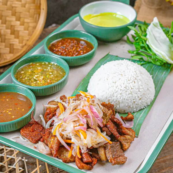 nasi-dulang-daun-pisang-bangi-al - DULANG DAGING GORENG