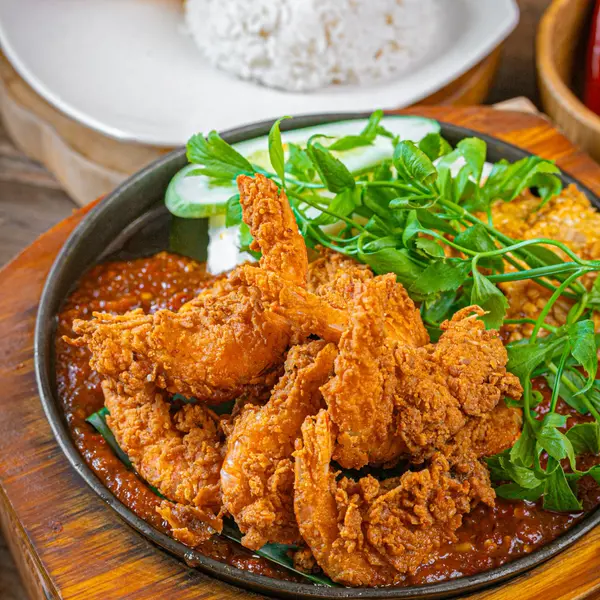 nasi-dulang-daun-pisang-bangi-al - SAMBAL BAKAR UDANG TEPUNG