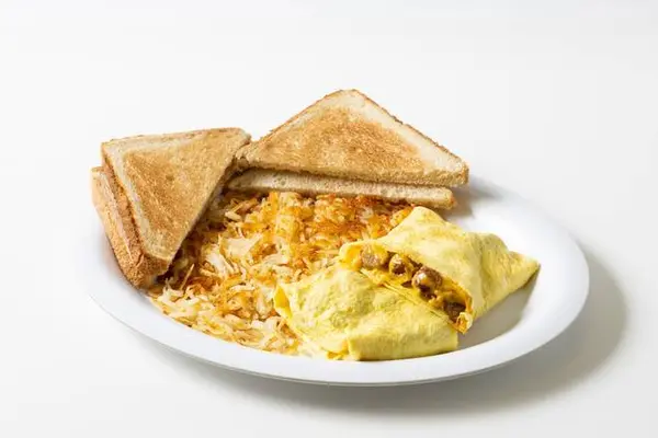 nations-giant-hamburgers - MEAT & CHEESE OMELETTE