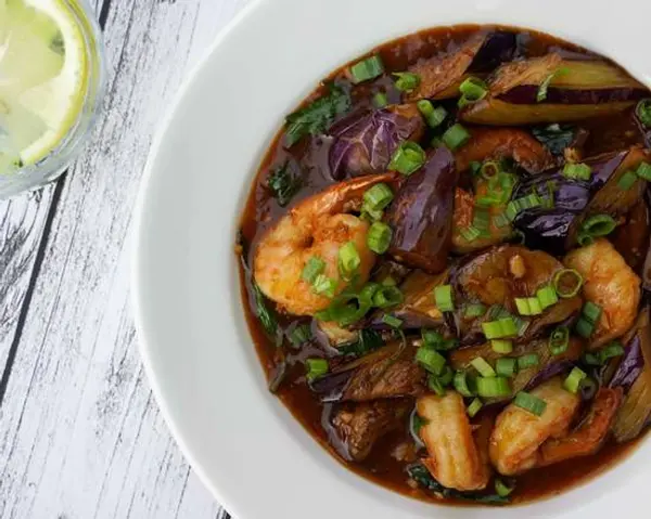 new-burma - Shrimp And Eggplant