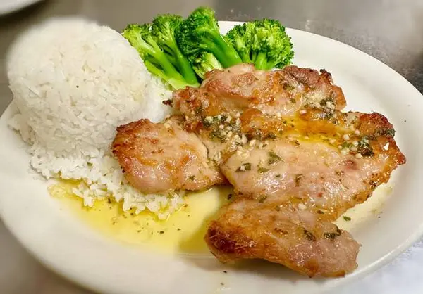 new-regent-cafe - Baked Garlic Chicken Steak 蒜蓉焗鸡扒