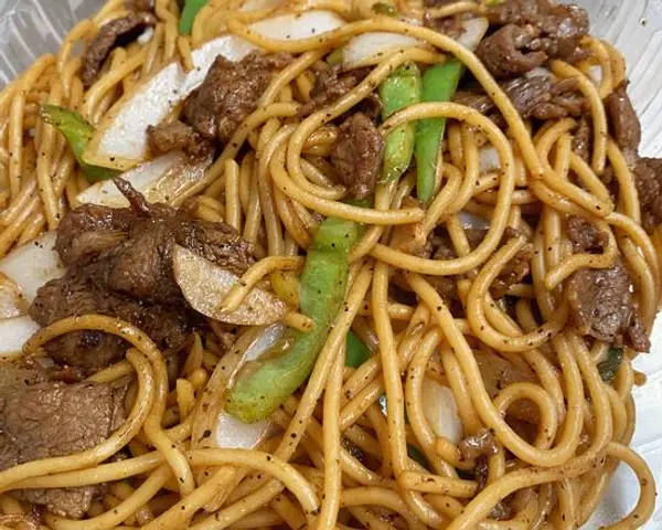 new-regent-cafe - Black Pepper Beef Fried Spaghetti 黑椒牛肉炒意粉