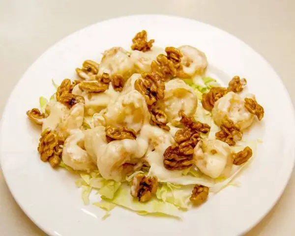 new-station-restaurant - Prawns with Walnuts in Special Sauce合桃虾球