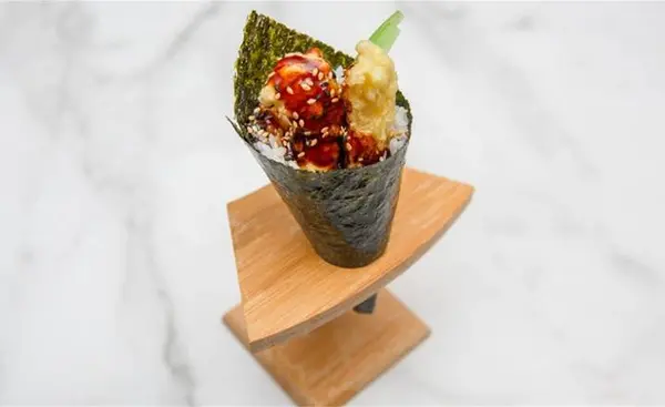 oishii-mika-sushi - Tempura Shrimp Hand Roll