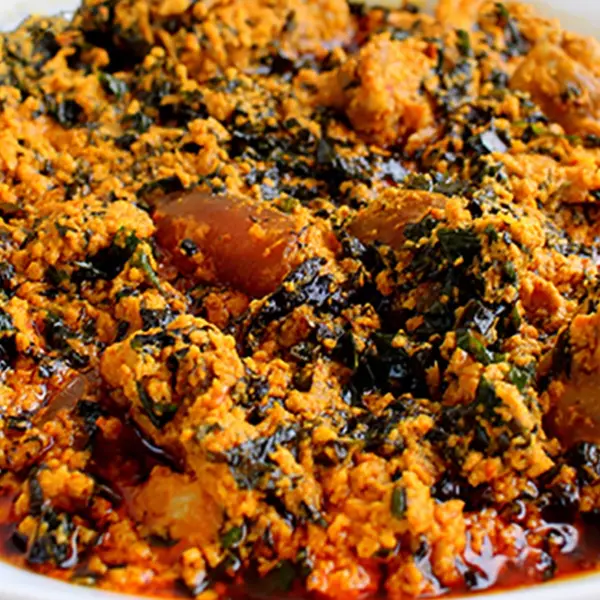 olori-african-cuisine - EGUSI 5 CARNES VARIADAS SERVIDAS CON CUALQUIER TRAGADO