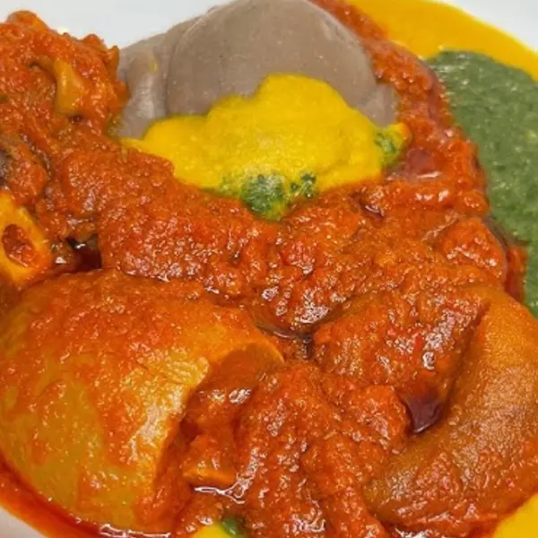 olori-african-cuisine - AMALA GBEGIRI EWEDU N 5 ASSORTED MEATS