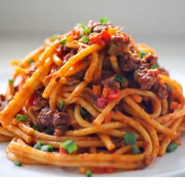 olori-african-cuisine - ASUN SPAGHETTI SERVED WITH 2 PROTEINS