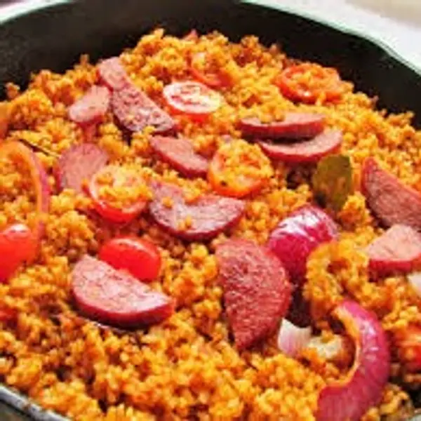 papas-grill-n-sports-bar - Jollof Rice with Sausage