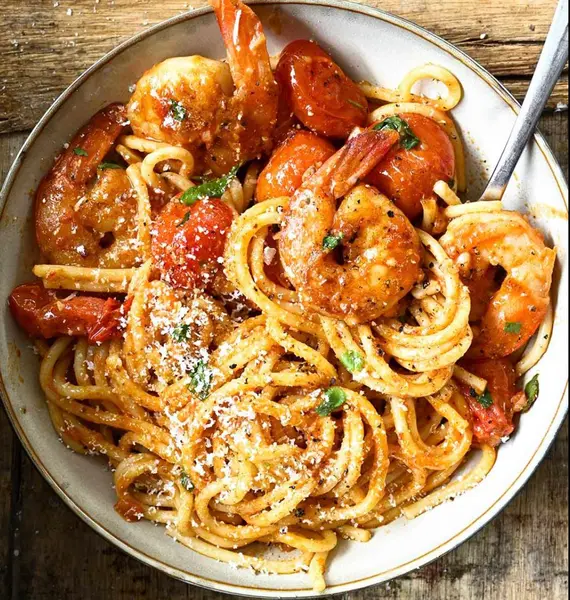 pasta-train - Shrimp Spaghetti