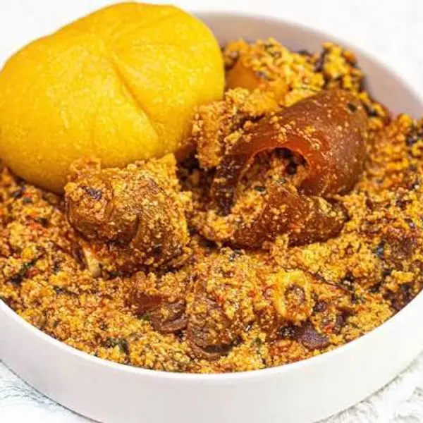 peduase-chop-house - Eba & OkrↃ / Egusie Stew