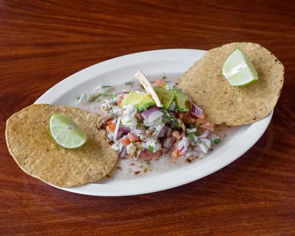 penaloza-mexican-restaurant - Tostada de Ceviche Carmaron