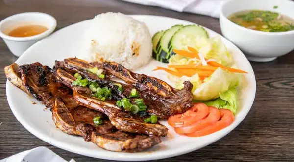 pho-nation - 25. Grilled Beef Short Ribs and Salad Rice Plate