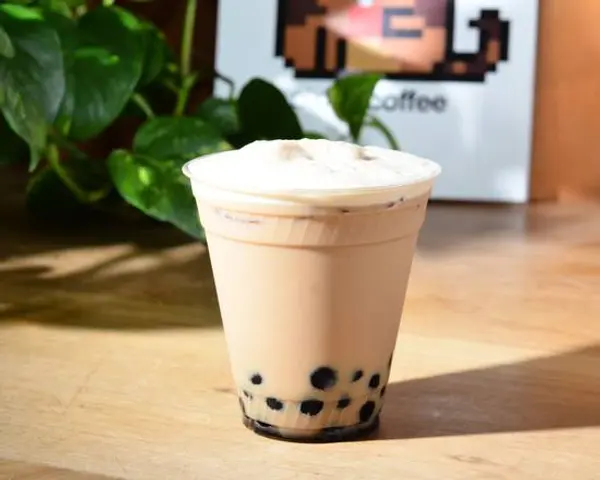 pixlcat-coffee - Classic Black Milk Tea - Boba