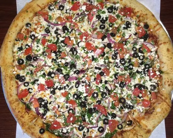 pizza-schmizza - Greek Veggie Pizza