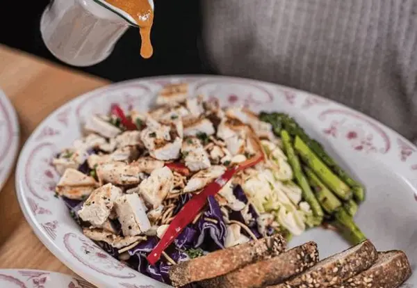 plain-jane - Asian Salad with Grilled Thyme Garlicky Chicken Br