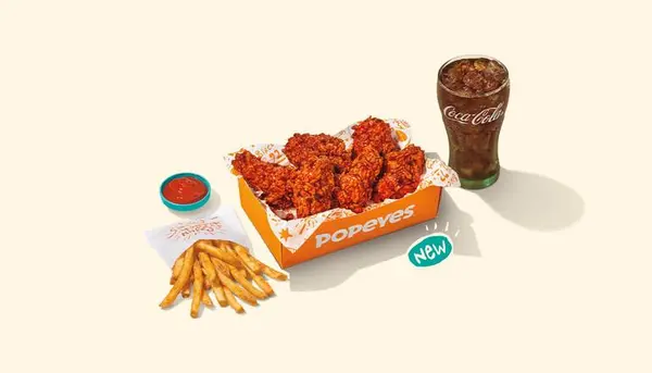 popeyes-louisiana-kitchen - 6 Spicy Bone-In Wings Combo