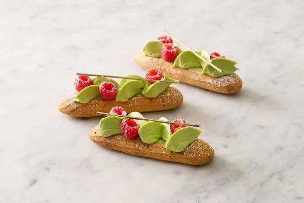 portos-bakery-cafe - Raspberry Matcha Eclair