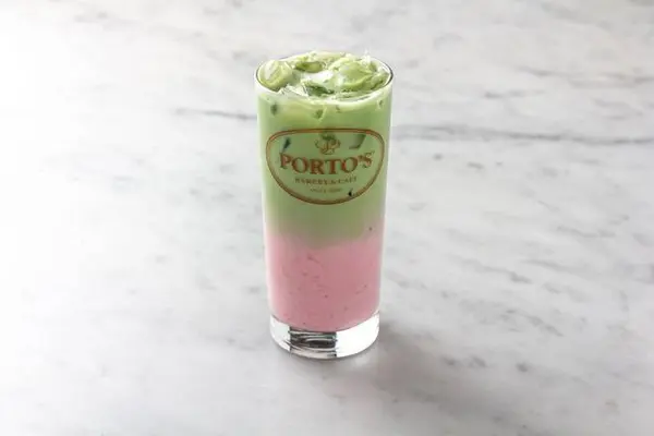 portos-bakery-cafe - Iced Strawberry Matcha Latte