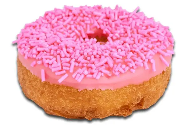 randys-donuts - Pink Sprinkles Iced Cake