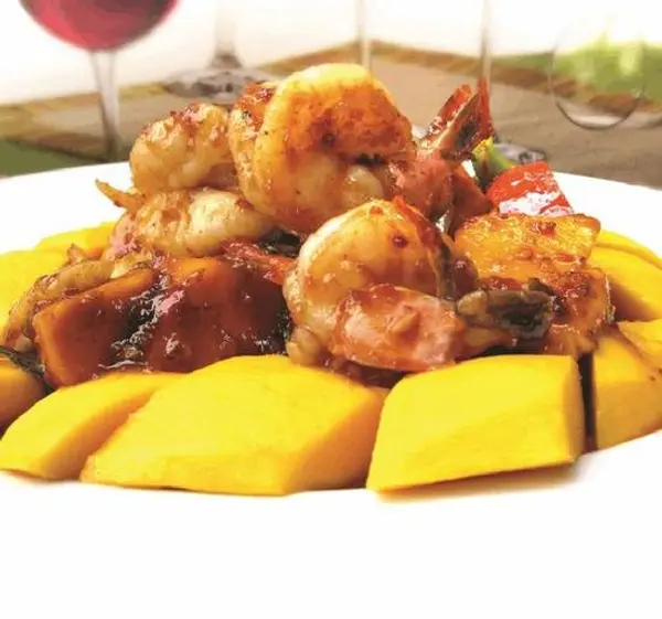 red-onion - Mango Prawns