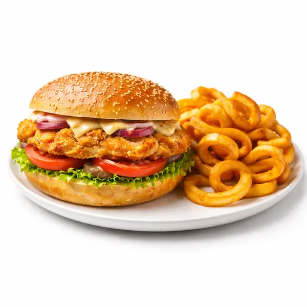 relaxx-lounge - Chicken Burger mit Pommes