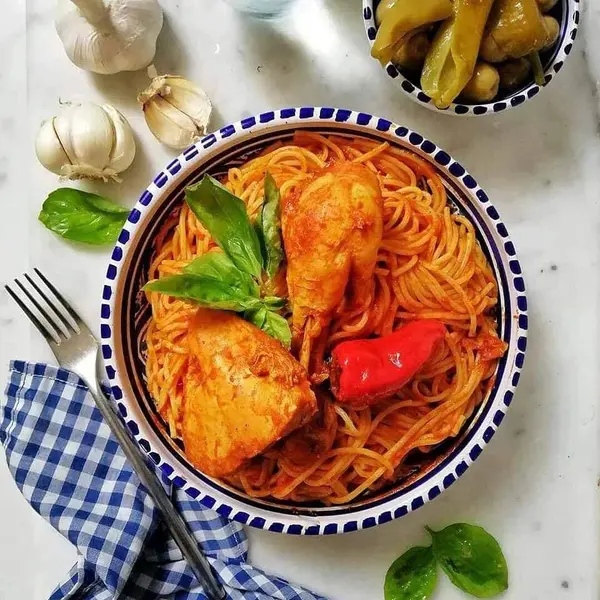 restaurant-le-monastir - Spaghetti  Tunisienne au Poulet   🇹🇳 🍝