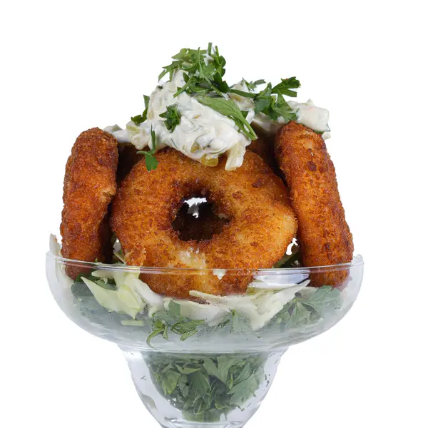 resto-stnicolas - (Fried Calamari with Tartar Sauce) كالامار مقلي مع صوص ترتار
