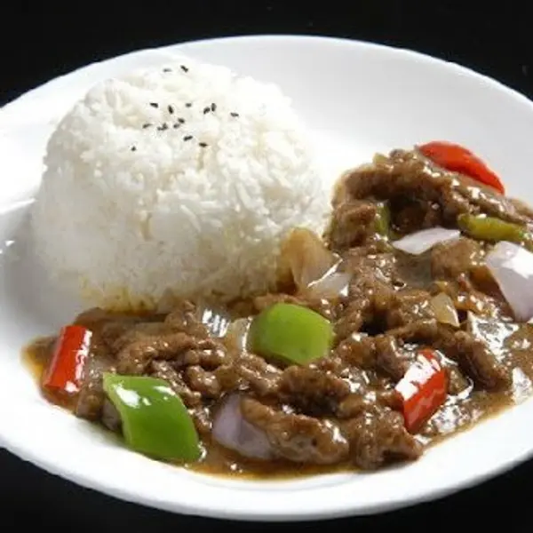 ristorante-dufu - Riso con vitello stufato 牛肉盖饭