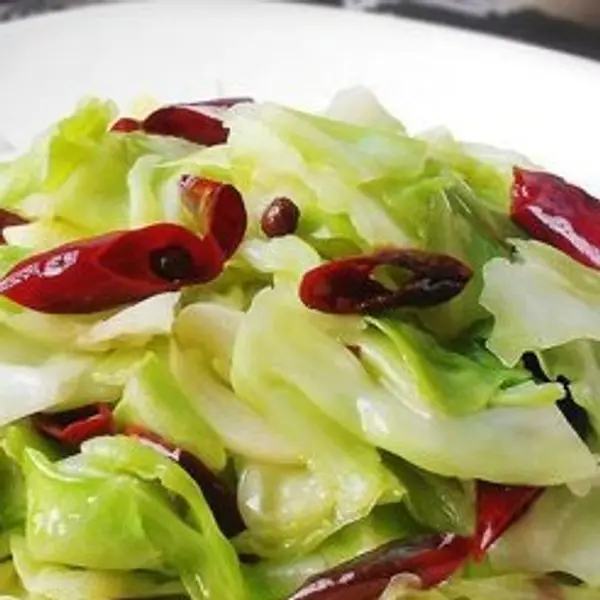 ristorante-dufu - Cavolo cinese saltato con zenzero e peperoncino di Si Chuan 炝莲白
