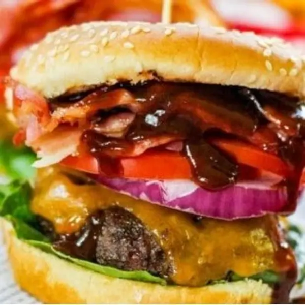 round-house-bar-grill - BBQ Cheddar Burger