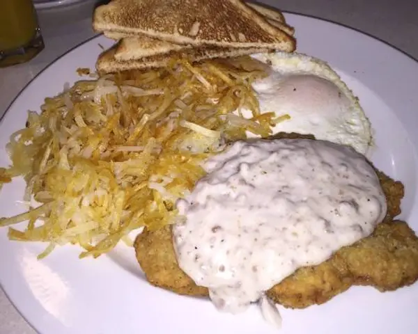 royal-donut-cafe - Country Fried Steak & Eggs