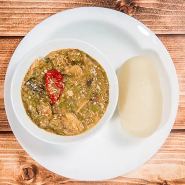 salmas-kitchen - Fufu with Sawa / Okra