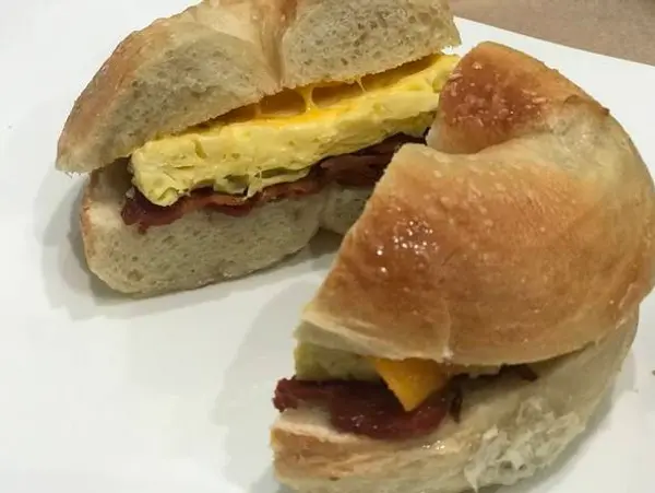 sams-bagels - Bagel with Egg, Cheese, and Meat