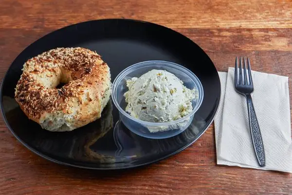 sams-bagels - Bagel with Flavored Cream Cheese