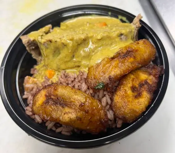 sattdown-jamaican-grill - Jerk Meatloaf in Curry Sauce