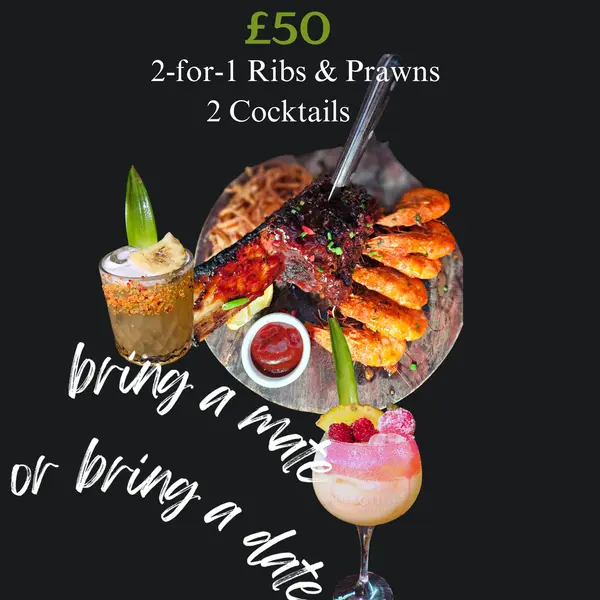 sea-garden-and-grill-tooting - Thursdays only 2 for 1 Ribs and Prawns