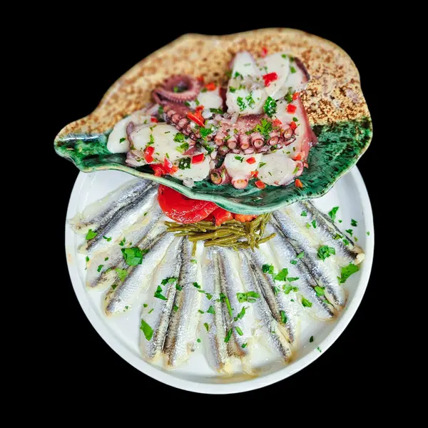 sea-garden-and-grill-tooting - Octopus Salad & Anchovies