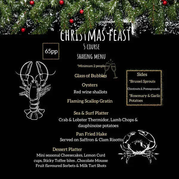 seagarden-and-grill-norbury - Christmas Menu