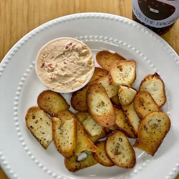 seize-the-bagel - Bagel Chips + Cream Cheese Dip (v/o)