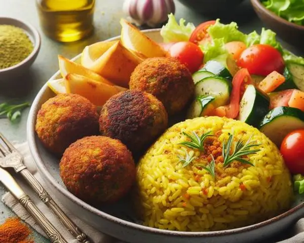 sf-mediterranean - Crispy Falafel Rice Plate