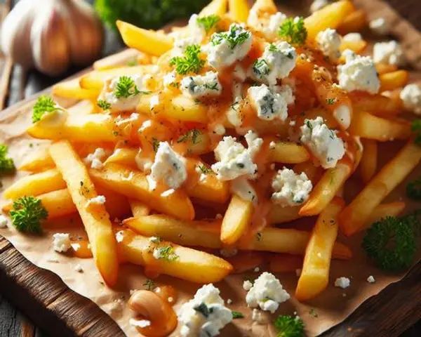 sf-mediterranean - Garlic Feta Fries (Vegetarian)