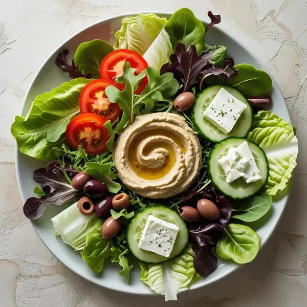 sprizzo-cafe - Baba Garden Bowl – €6.50 🌱 🍆 🧀 🌱 🥒 🍅 🥬