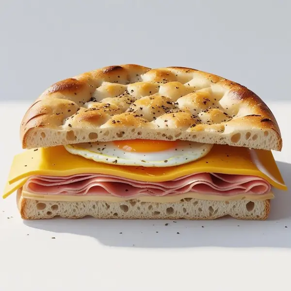 sprizzo-cafe - Focaccia Egg Ham & Cheese  🧀 🥚 🥓