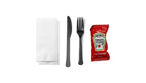 starbird-chicken - Utensils Napkins Ketchup