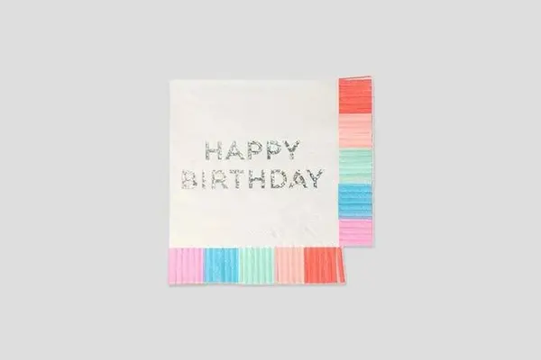 susiecakes - Meri Meri - Birthday Fringe Small Napkins