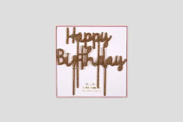 susiecakes - Meri Meri - Happy Birthday Acrylic Topper