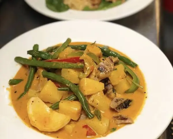 sweet-basil-thai-cuisine - Moo Yang Mango Curry*