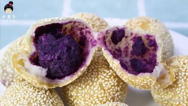 taishan-cuisine - Purple Potato Sesame Balls紫薯芝麻球