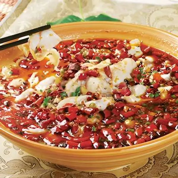 taishan-restaurant - 水煮脆脘鱼片Spicy Fish with Chili Oil